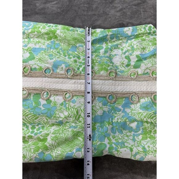 Lilly Pulitzer - Green White Jungle Print "Janice" Shift Dress Embroidery sz 00 - Picture 10 of 15